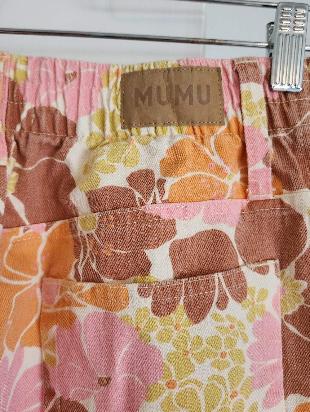 Womens Show Me Your Mumu Floral Wide-Leg Pants in Pink & Brown - Picture 7 of 7